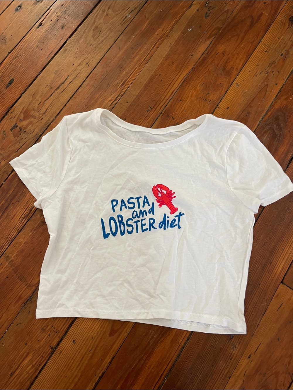 White graphic baby tee